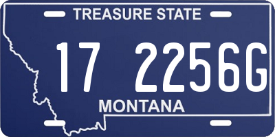 MT license plate 172256G