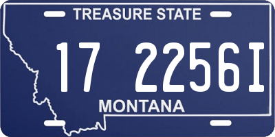 MT license plate 172256I