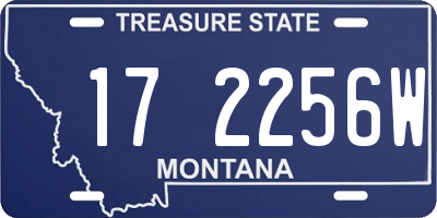 MT license plate 172256W