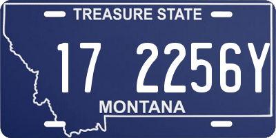 MT license plate 172256Y