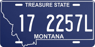 MT license plate 172257L