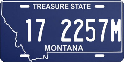 MT license plate 172257M