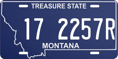 MT license plate 172257R