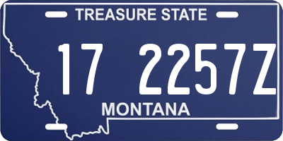 MT license plate 172257Z