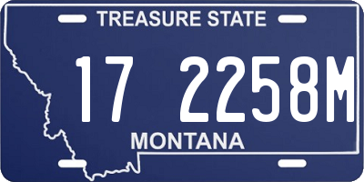 MT license plate 172258M