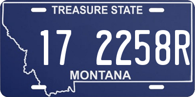 MT license plate 172258R