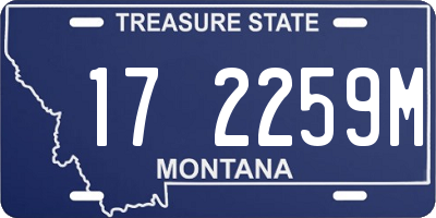 MT license plate 172259M