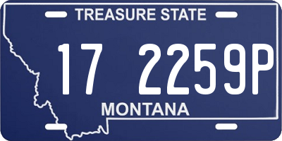MT license plate 172259P