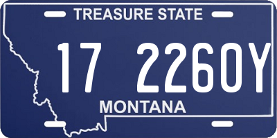 MT license plate 172260Y