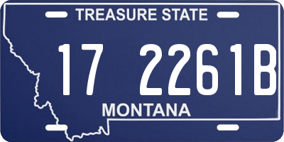 MT license plate 172261B