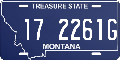 MT license plate 172261G