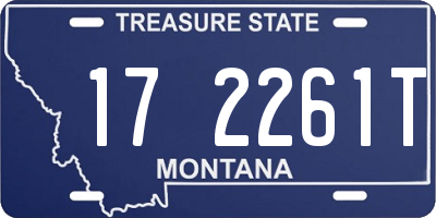 MT license plate 172261T