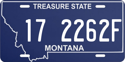 MT license plate 172262F