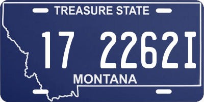 MT license plate 172262I