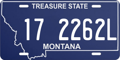 MT license plate 172262L