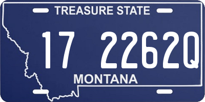 MT license plate 172262Q