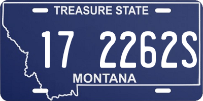 MT license plate 172262S