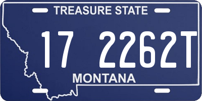 MT license plate 172262T