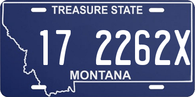 MT license plate 172262X