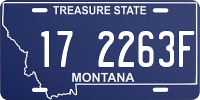MT license plate 172263F