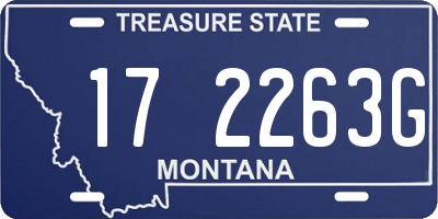 MT license plate 172263G