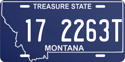 MT license plate 172263T