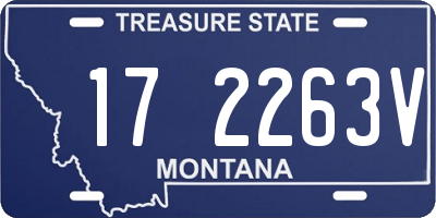 MT license plate 172263V