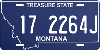 MT license plate 172264J