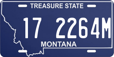 MT license plate 172264M
