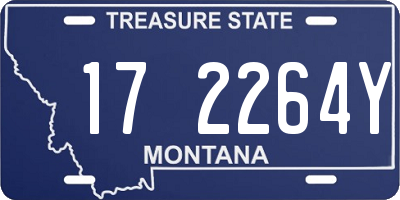 MT license plate 172264Y