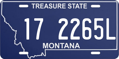 MT license plate 172265L