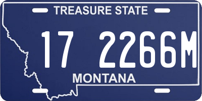 MT license plate 172266M