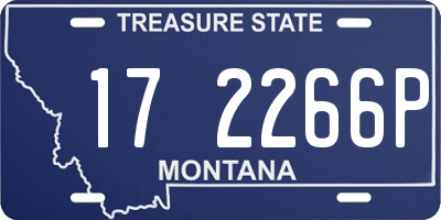 MT license plate 172266P