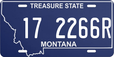 MT license plate 172266R