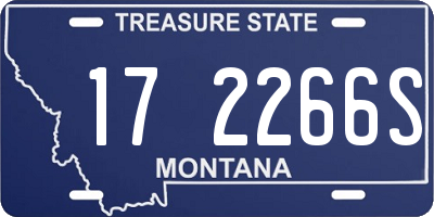 MT license plate 172266S