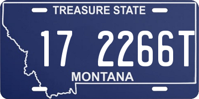 MT license plate 172266T