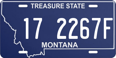 MT license plate 172267F