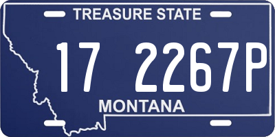 MT license plate 172267P