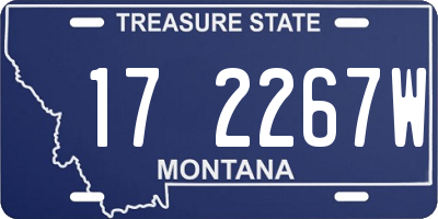MT license plate 172267W