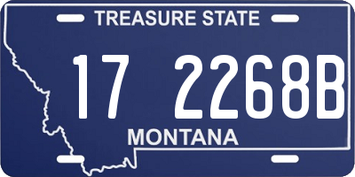 MT license plate 172268B