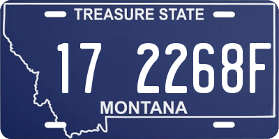 MT license plate 172268F