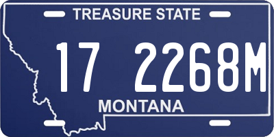 MT license plate 172268M