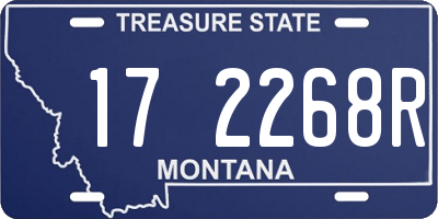MT license plate 172268R