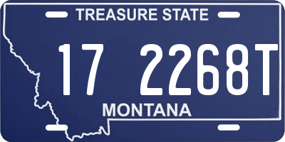 MT license plate 172268T