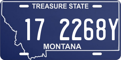 MT license plate 172268Y