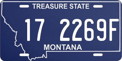 MT license plate 172269F