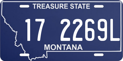 MT license plate 172269L