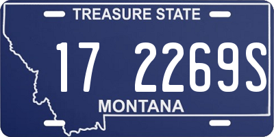 MT license plate 172269S