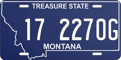 MT license plate 172270G