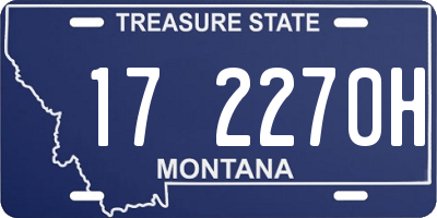 MT license plate 172270H